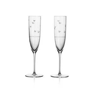 Champagne Glasses in Etched Glass, Set of Two | Tiffany & Co. US