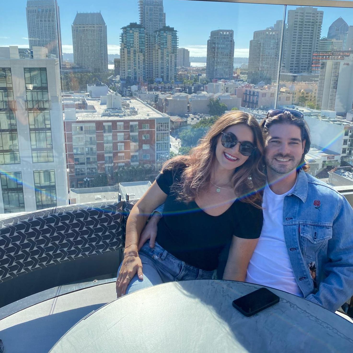 Rooftop bar before the Padres game!