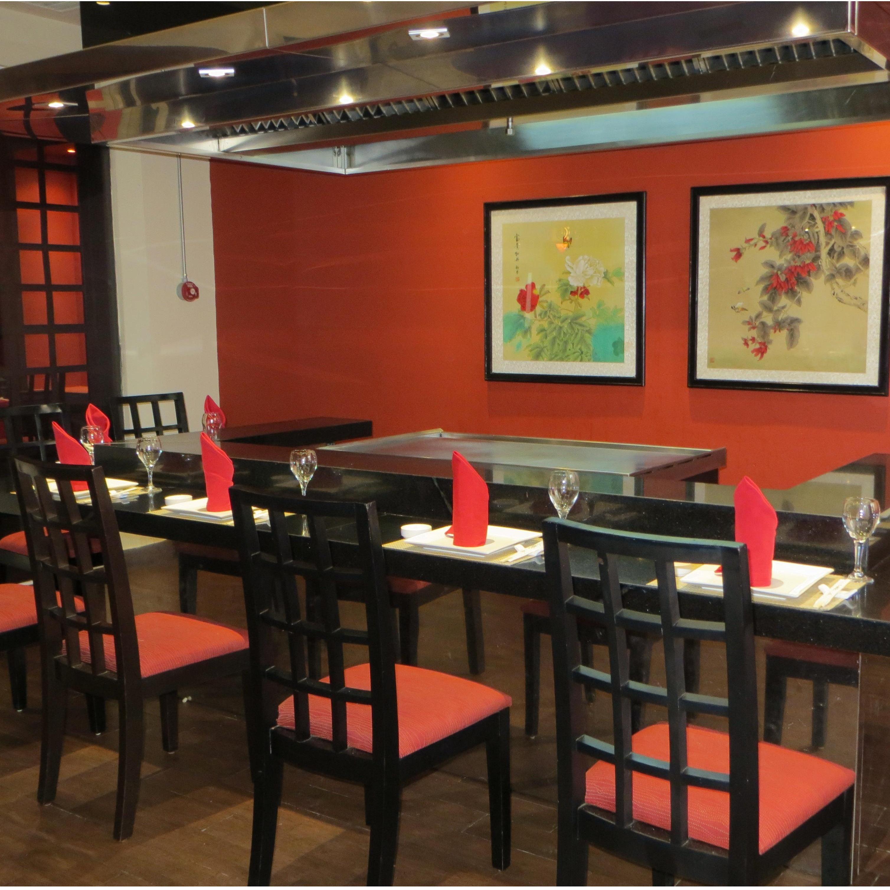 The hibachi grill at the Chinese restaurant.