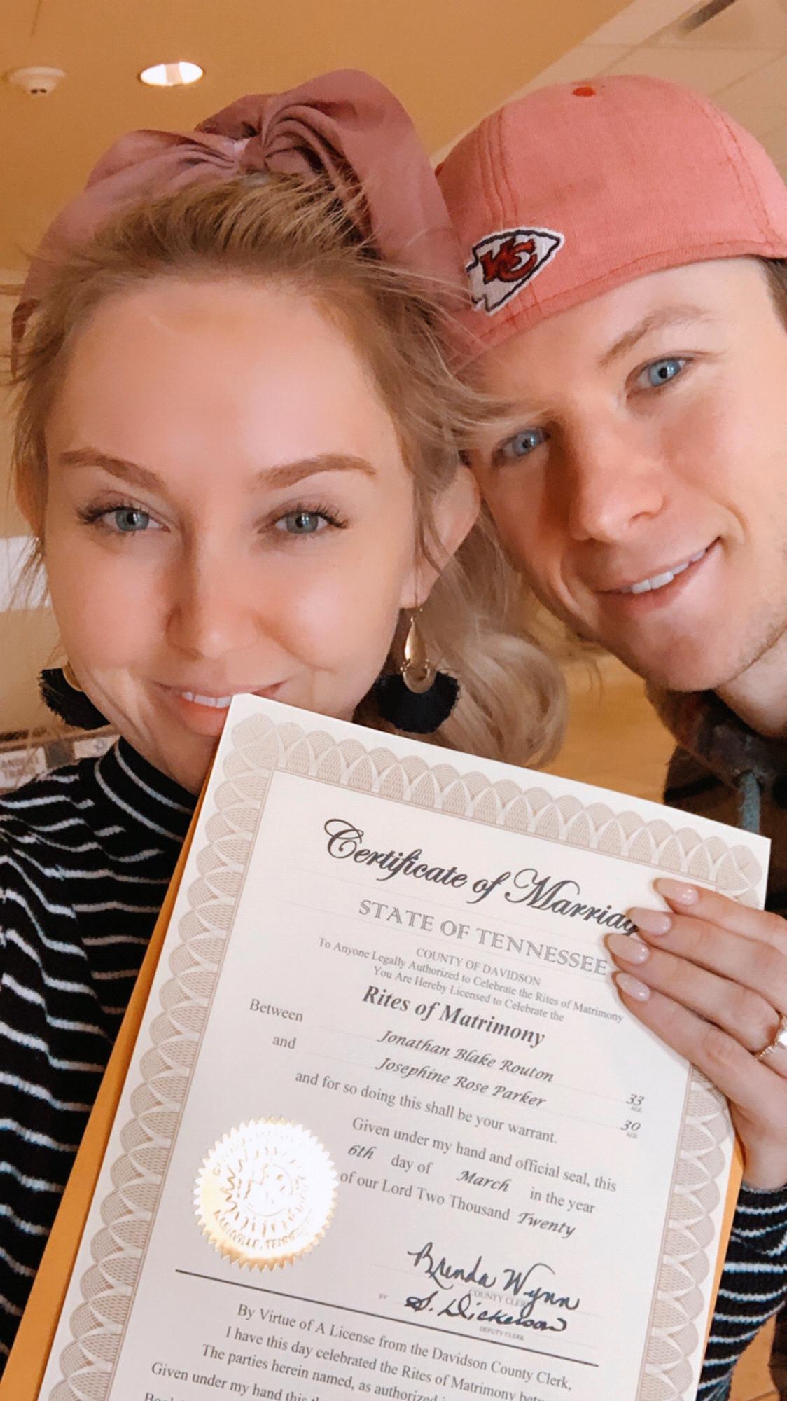 Look who has their marriage license