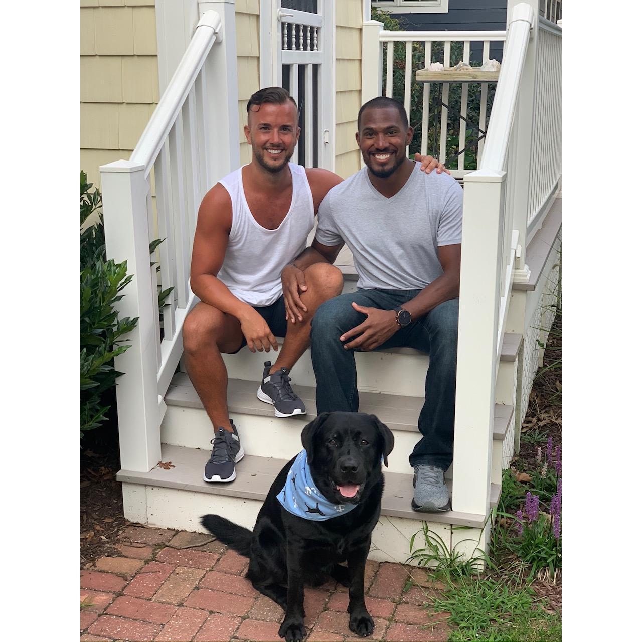 On the porch with our "Lil' Man" at our annual Rehoboth Beach trip!
