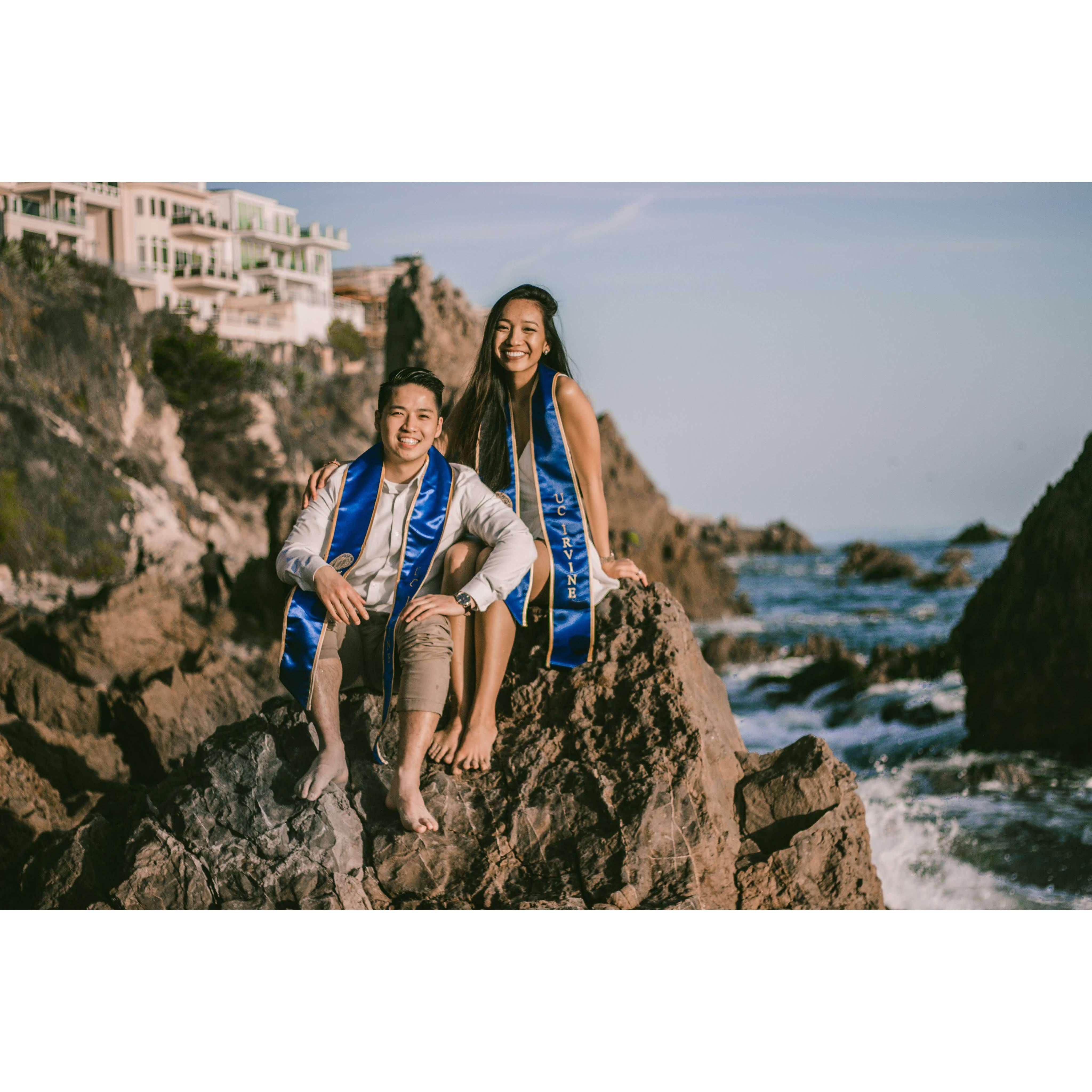 2018 - Diana graduates from UCI and asks Jack to take pictures with her at one of their most frequented date spots, Newport Beach.