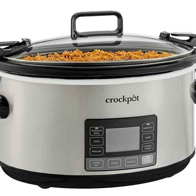 Crock-Pot 7Qt MyTime Cook & Carry Slow Cooker, Programmable, Stainless Steel