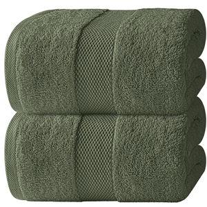 Classic Luxury Soft Bath Sheet Towels, Dark Green, 2 Pack