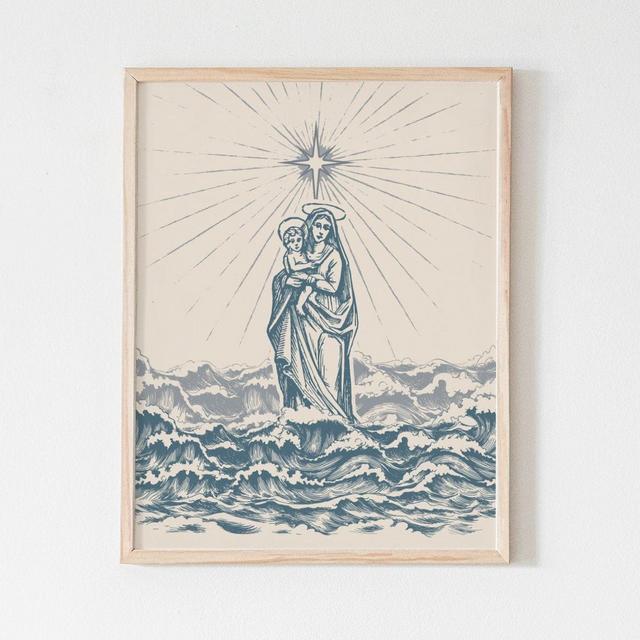 Star of the Sea Stella Maris Art Print,...