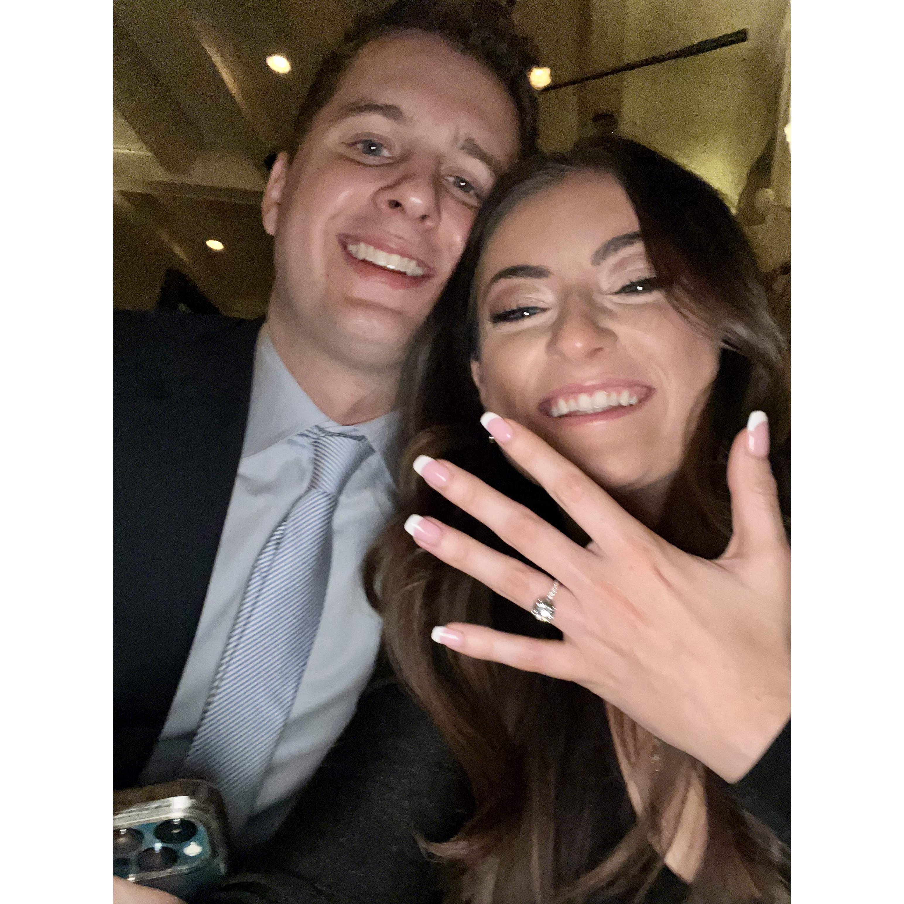 The night we got engaged!