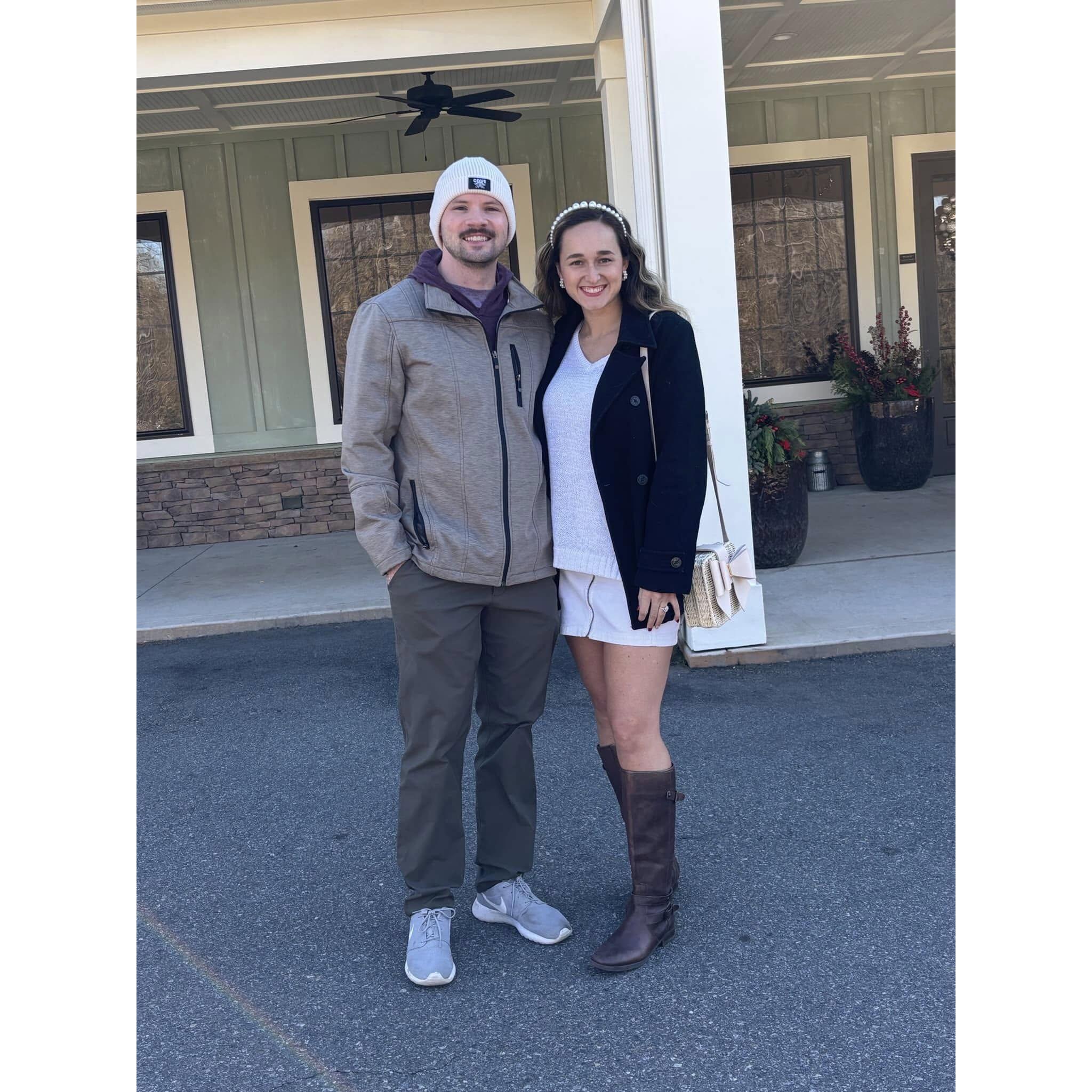 Our first time touring wedding venues. We picked our dream venue 1 week later!