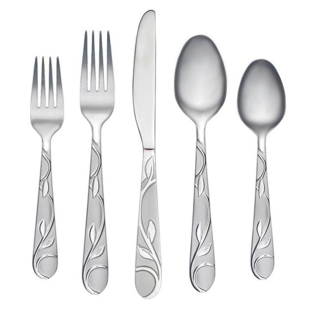 41pc Stainless Steel Zehira Frost Silverware Set - Cambridge Silversmiths