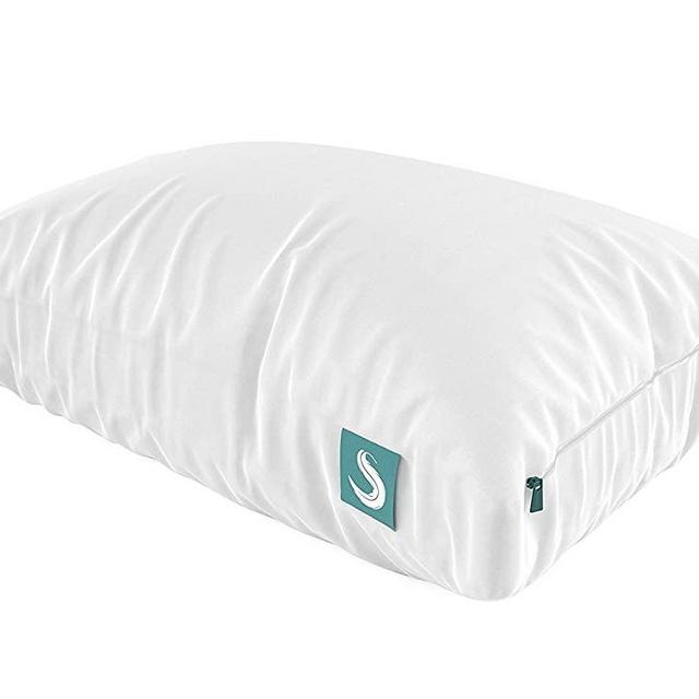 Sleepgram Pillow-Premium Adjustable Loft-Soft Hypoallergenic Microfiber Washable Removable Cover, 18 X 33-King Size