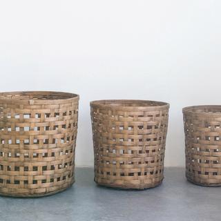 Casual Country 3-Piece Bamboo Bushel Basket Set