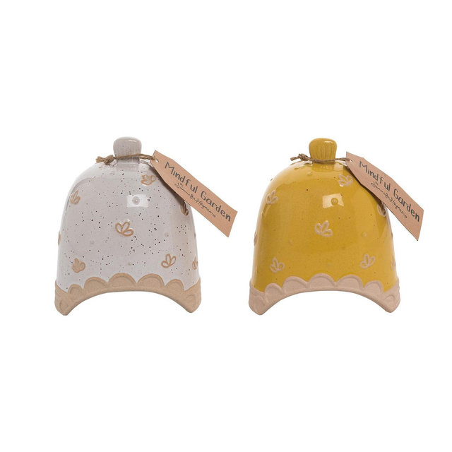 Transpac Small Terracotta Toad House Set of 2 Spring Home Decorations for Garden and Patio