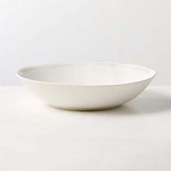 Hyacinth White Pasta Bowls with Reactive Glaze Set of 6 | CB2
