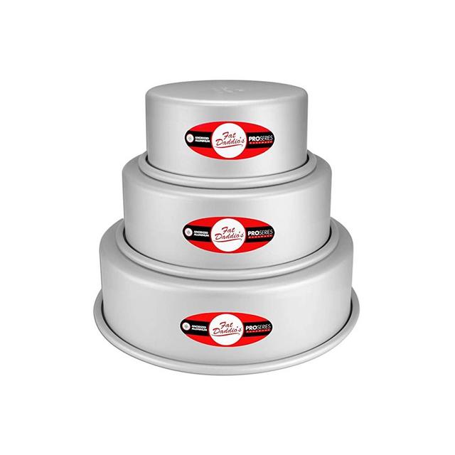 Fat Daddio's Anodized Aluminum 3-Tiered Round Cake Pan Set