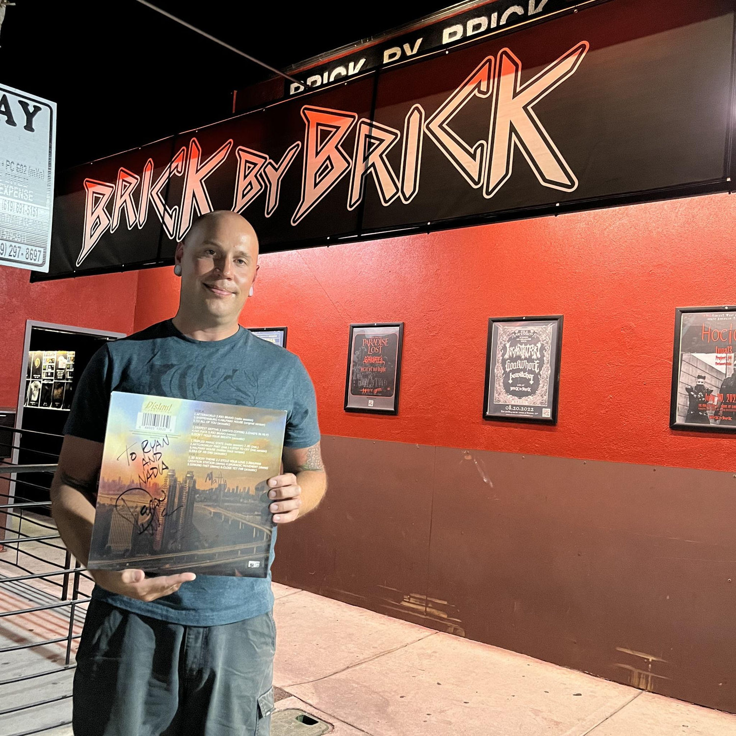 Ryan took me to this San Diego metal club where he and his old band used to play - "Brick by Brick"