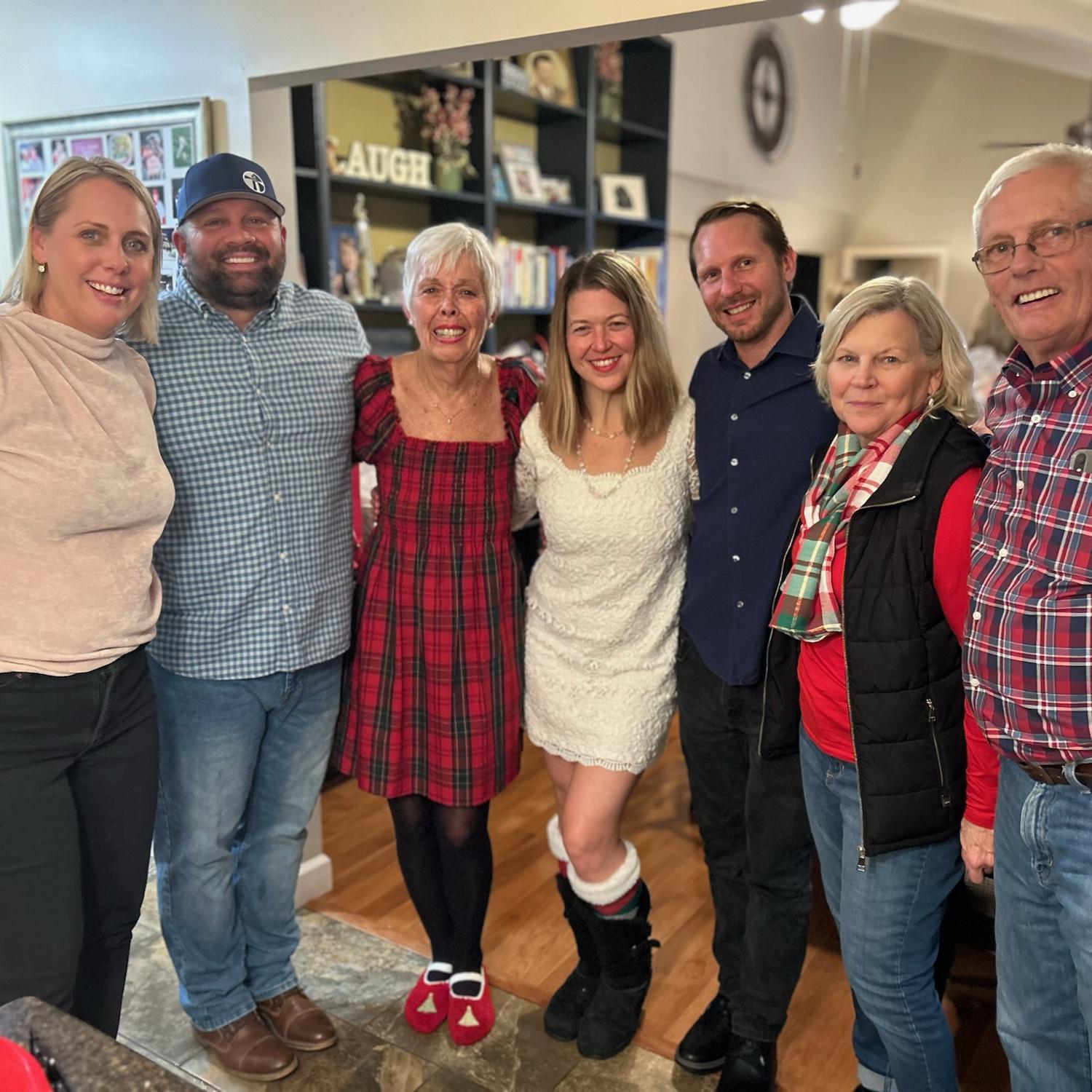 The Kortes (and Zurlienes) with the newly engaged couple and Molly's mom Kathy