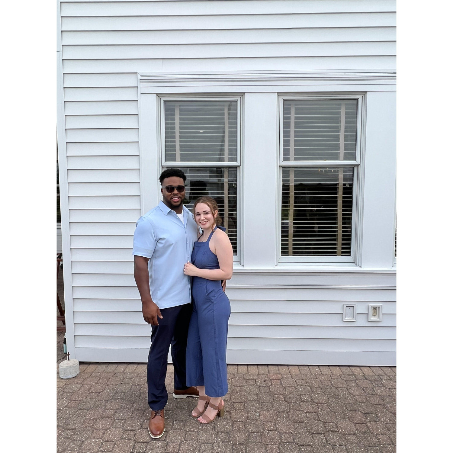 Celebrating a close friend's wedding.