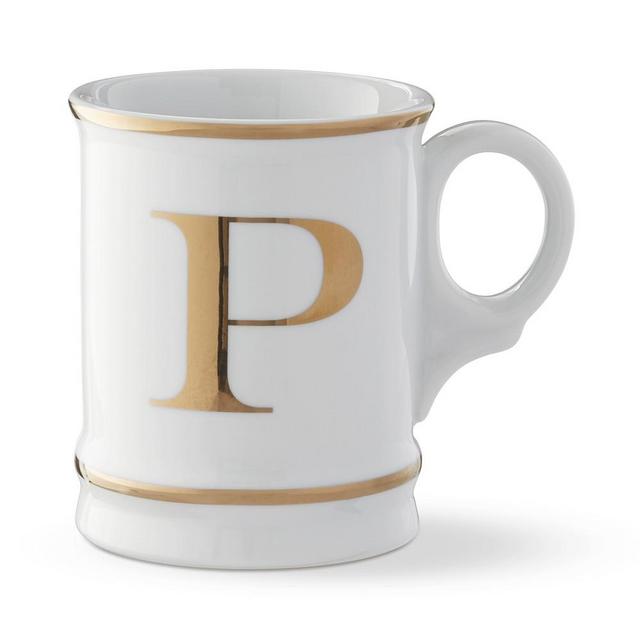Gold Monogram Mug ,P