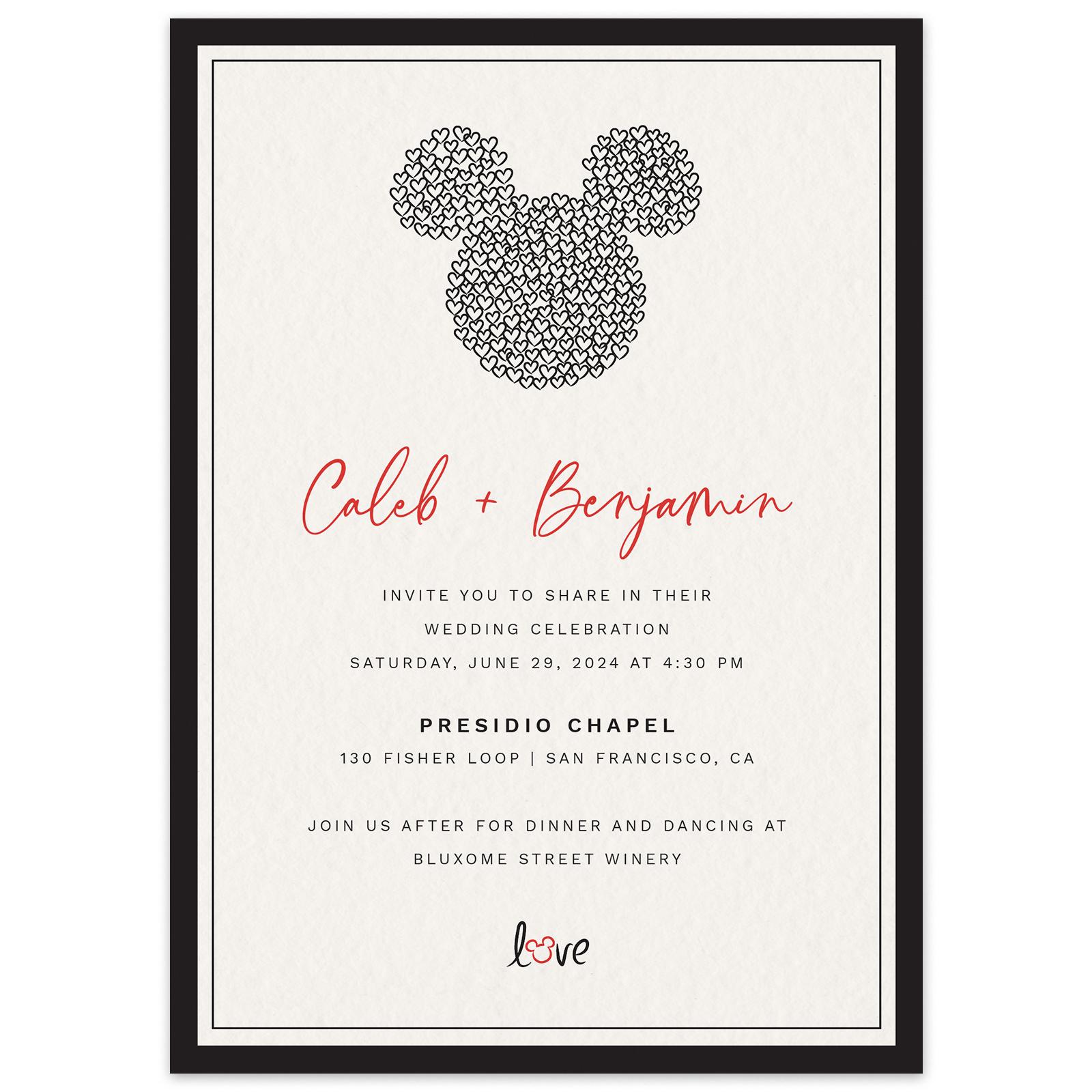 Disney on sale wedding invitations