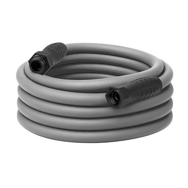 Flexzilla Colors SwivelGrip Garden Hose 5/8 in. x 50 ft., Lightweight All-Weather Water Hose, Durable and Flexible, Leak-Free Connections, Slate Grey