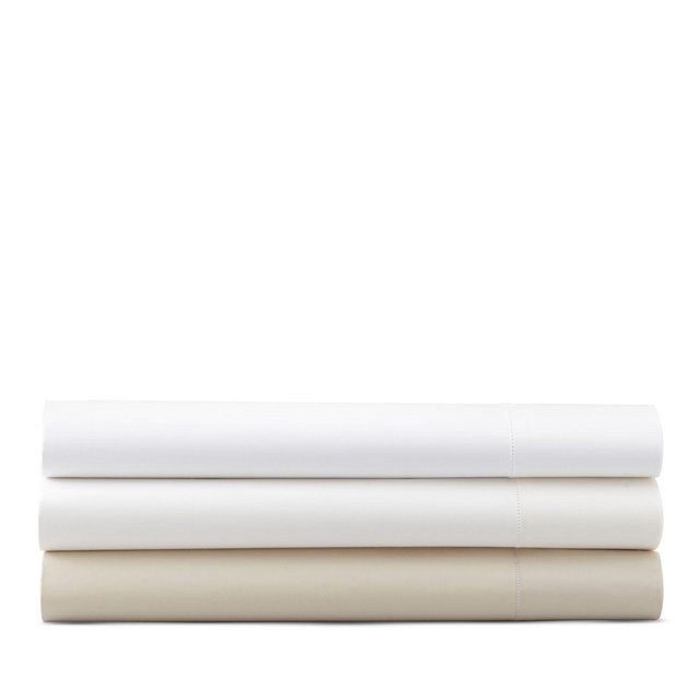 Matouk Luca Hemstitch Percale Flat Sheet, Full/Queen