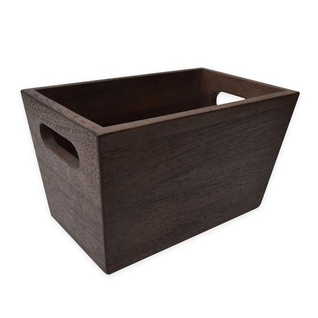 Flare Acacia Small Bin in Weathered Grey