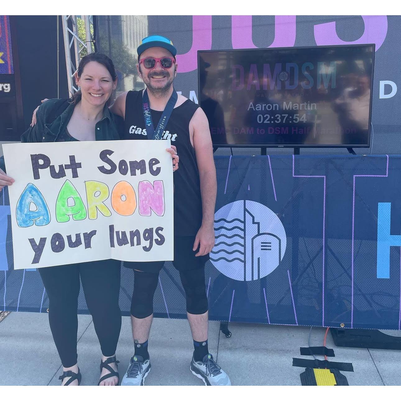 After Aaron's first half marathon in 2024.