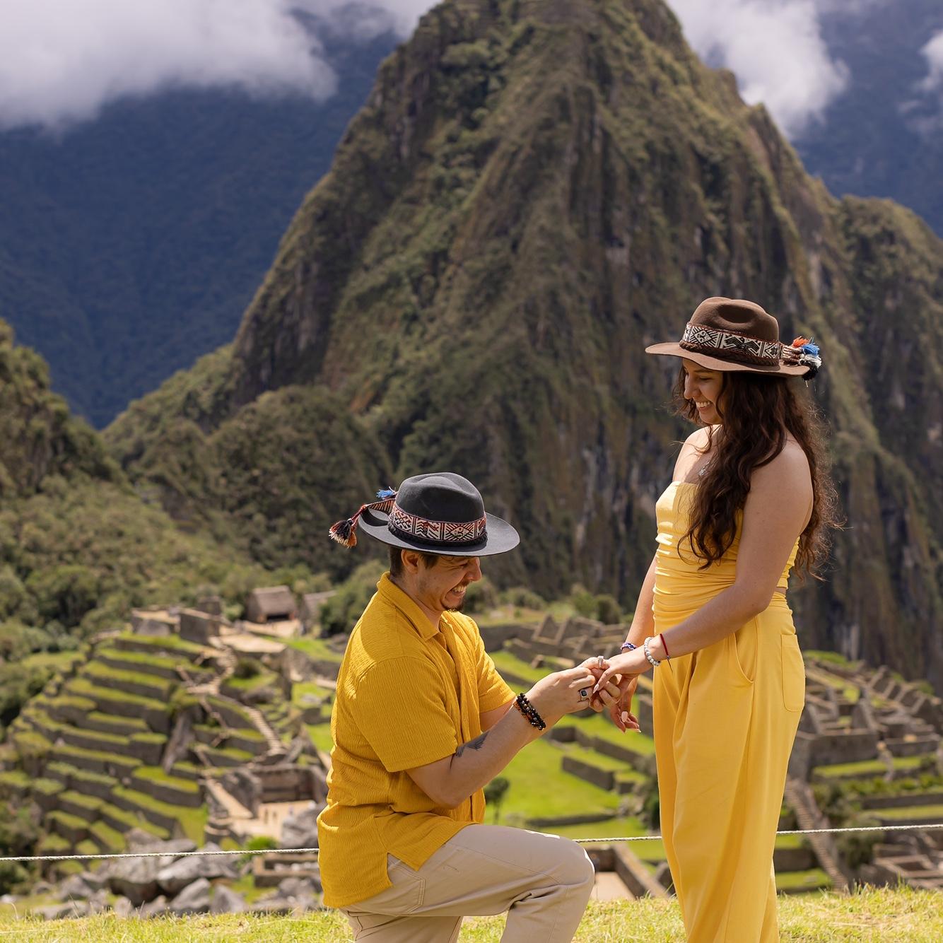 We got engaged after hiking at one of the seven wonders of the world. Peru forever in our hearts!