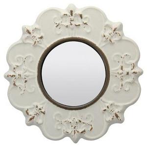 Round Decorative Wall Mirror Off-white - CKK Home Decor