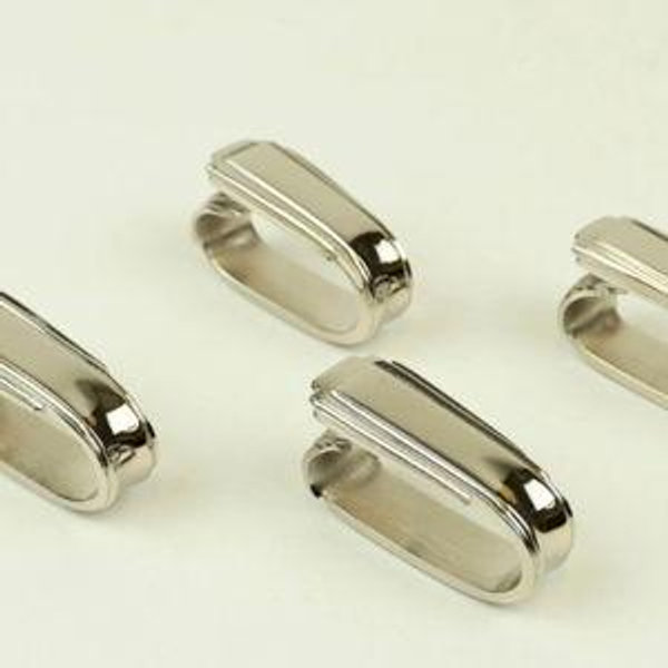 Nickel Napkin Ring Art Deco Set of 4