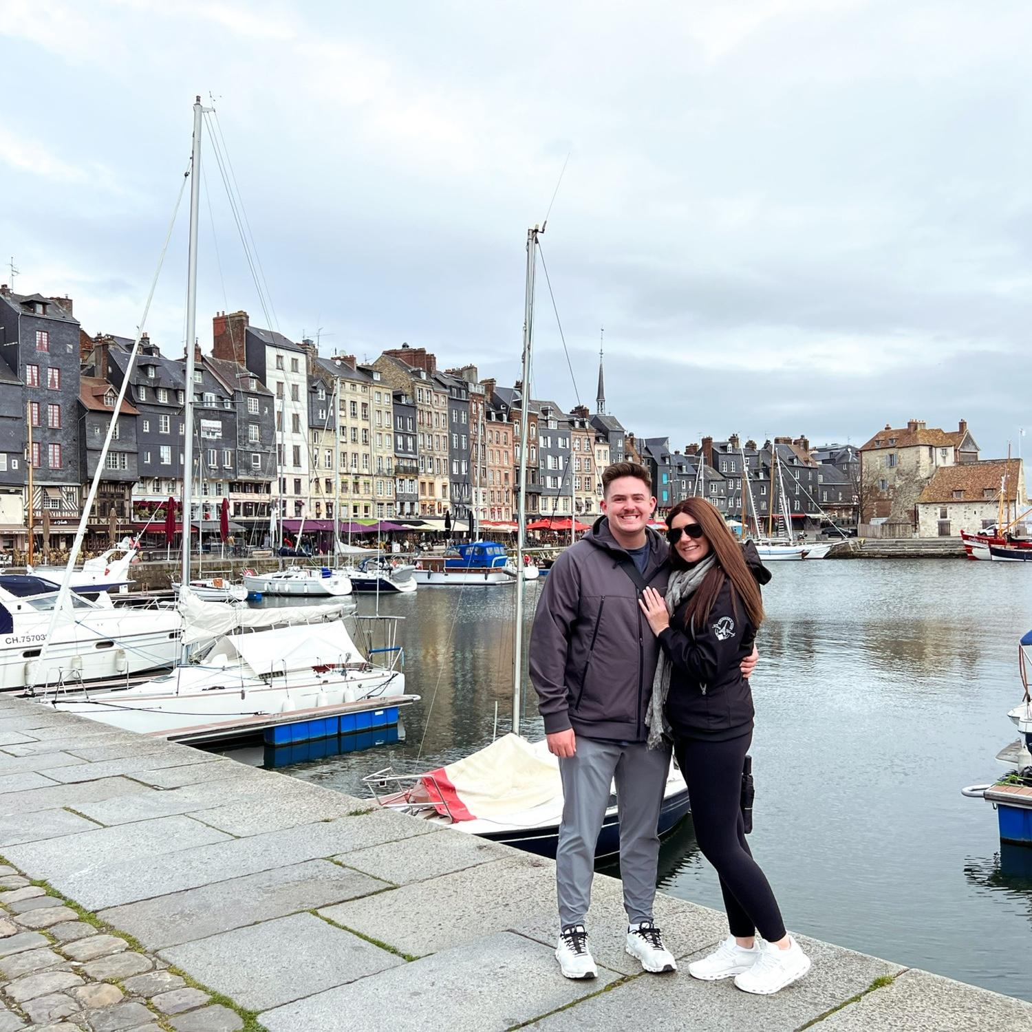 This picture was taken in Honfluer, France while on Chase's first Chairmans club trip! We took a river boat cruise from Paris to Normandy! This was Chase's first trip to Europe.