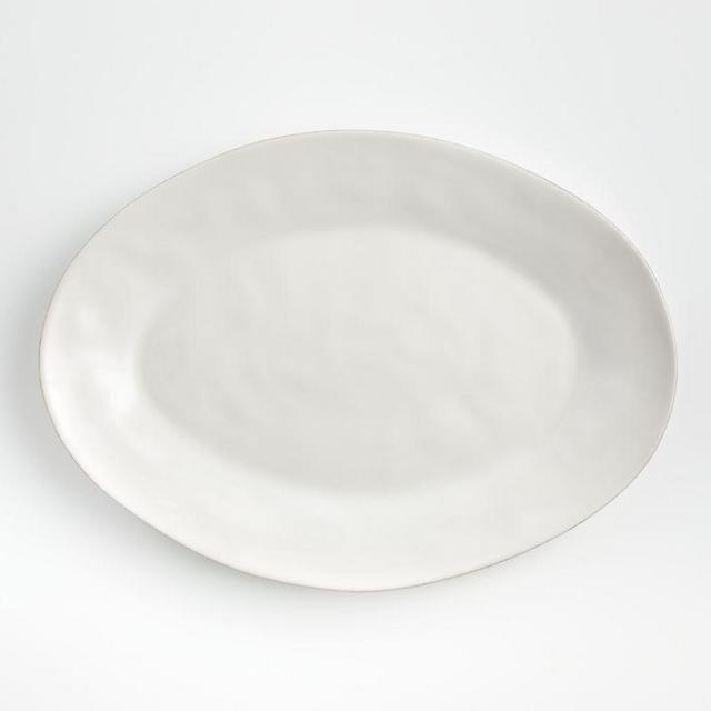 Marin White Large Oval Serving Platter
