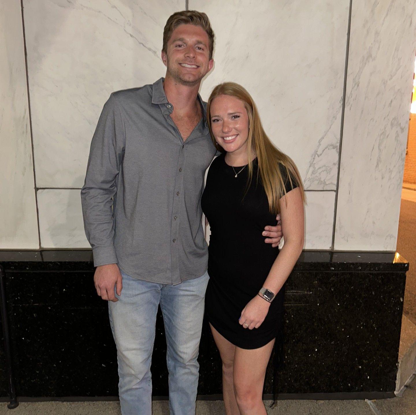 Our first picture together / first dinner date