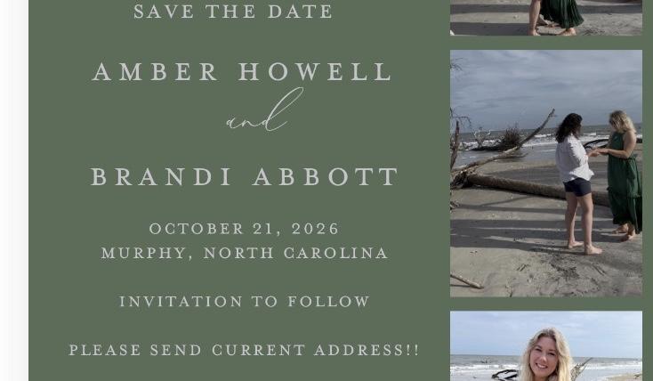 The Wedding Website of Amber Howell and Brandi Abbott