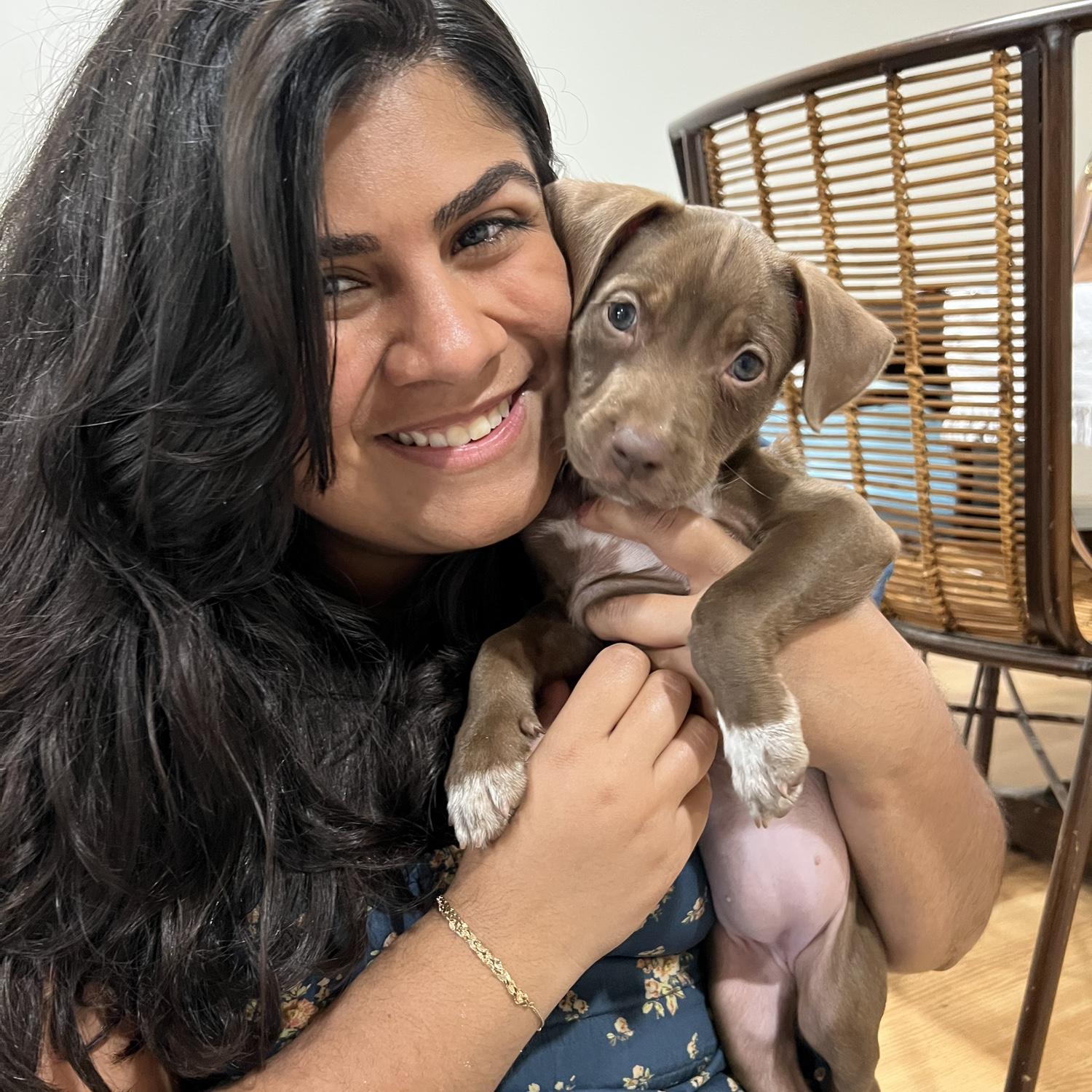 Sophia and her pupp!!! The best part about your friends and when they happen to be your neighbors! I remember meeting little Hazel :)