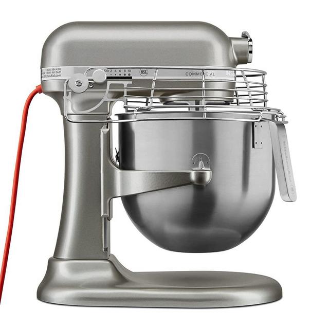 KitchenAid KSMC895CU 8-Quart Commercial Countertop Mixer with Bowl Guard, 10-Speed, Gear-Driven, Contour Silver
