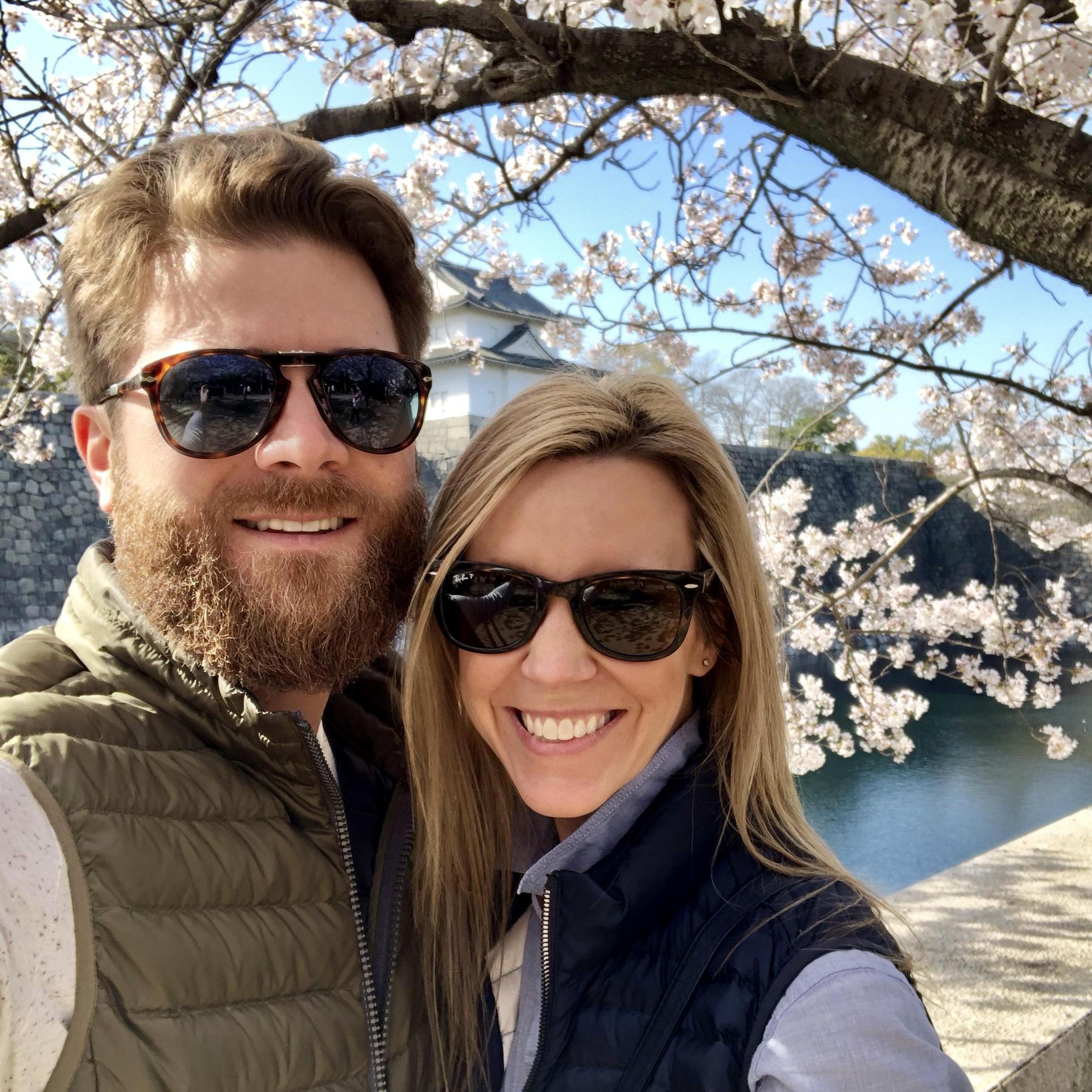 Appreciating the cherry blossoms in Osaka, Japan 2018.