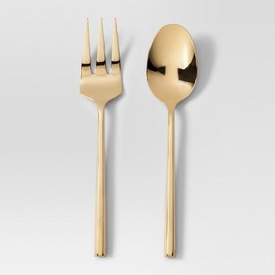Izon Mirror 2pc Serving Utensil Set Gold - Project 62™