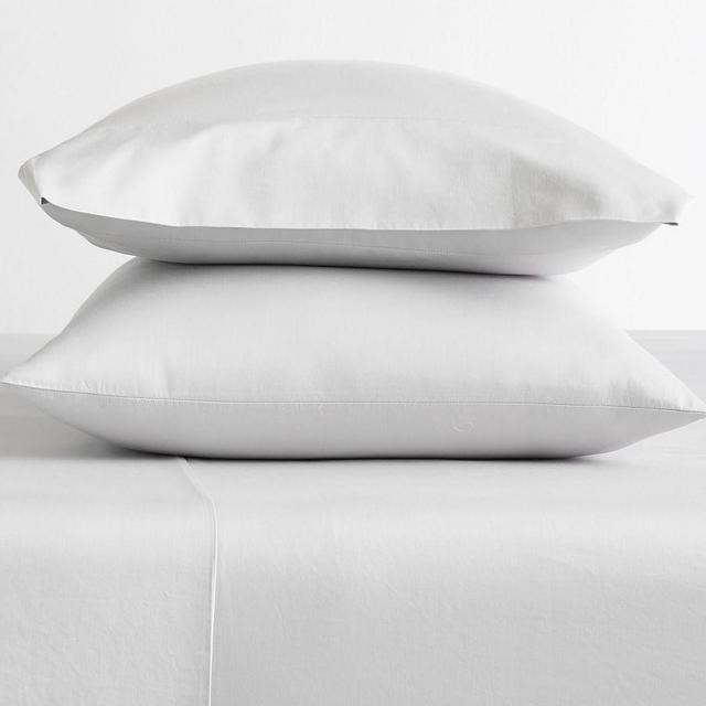 Washed Sateen Pillowcases, King S/2, Gray Mist