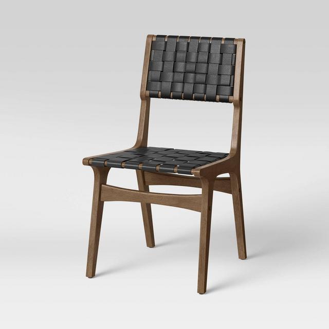 Ceylon Woven Dining Chair Black/Walnut - Opalhouse™