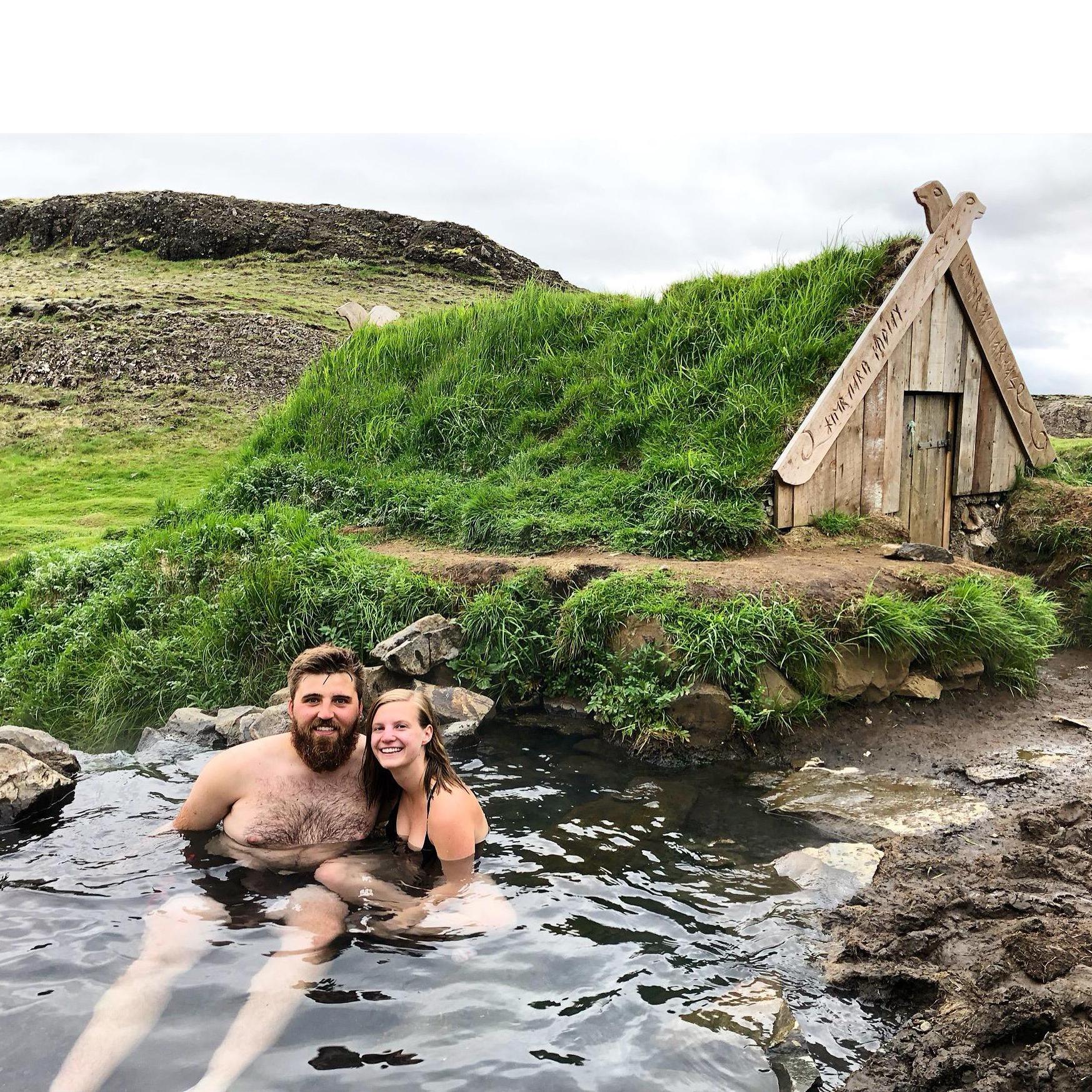 A favorite past time of Hannah and Andy's, hot tubbin' in Iceland
