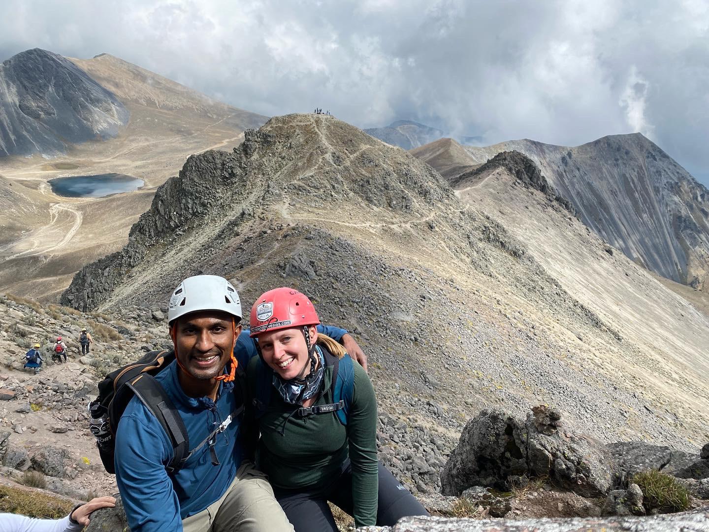 Hiking Nevado de Toluca, a 15,000 ft volcano in Mexico.