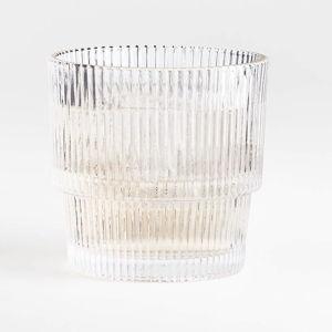 Atwell 11-Oz. Stackable Ribbed Double Old-Fashioned Glass