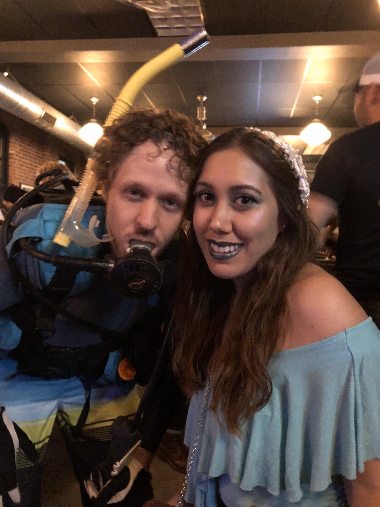 Halloween 2018–A mermaid & a scuba diver 🧜🏼‍♀️