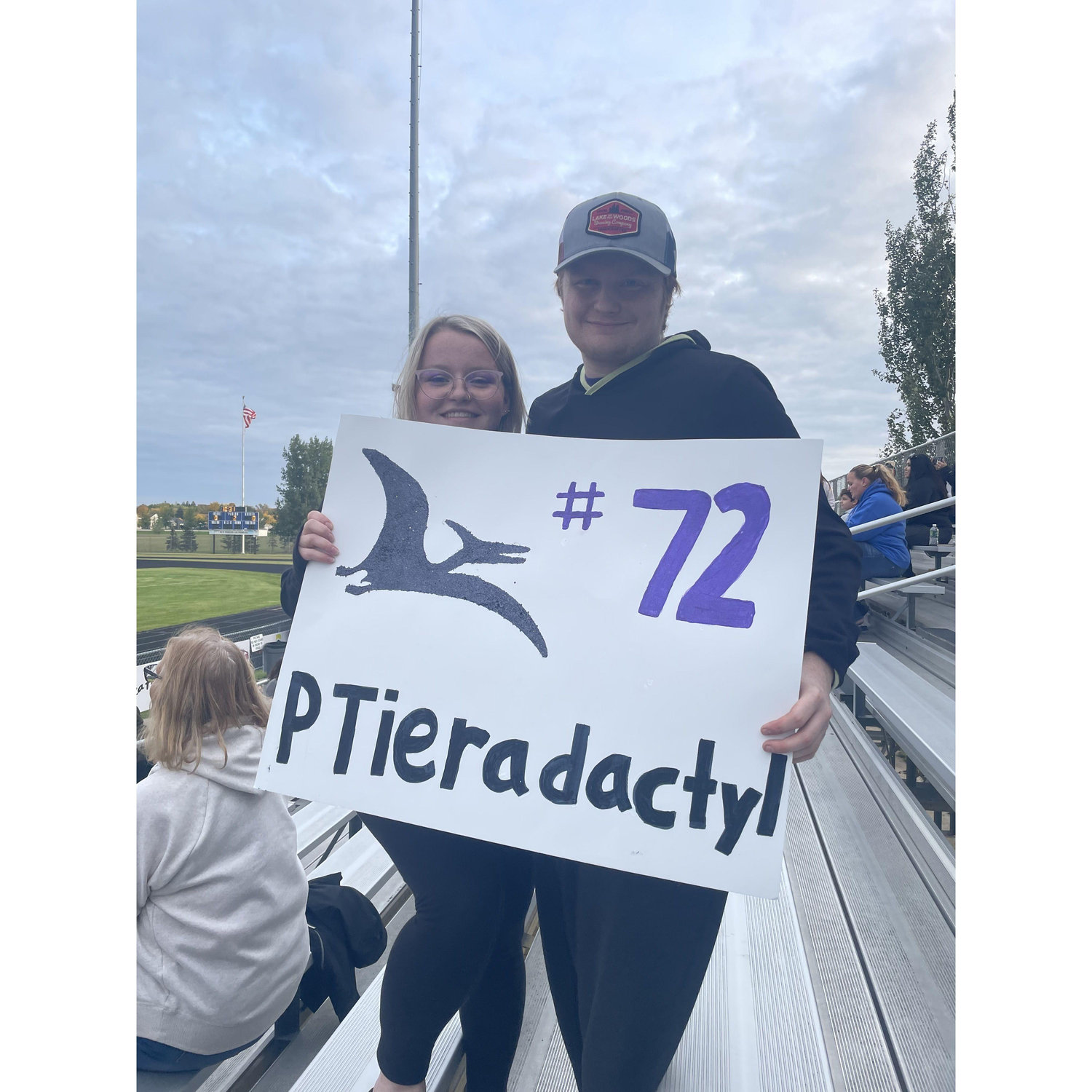 Supporting Tiera at her Senior powderpuff game