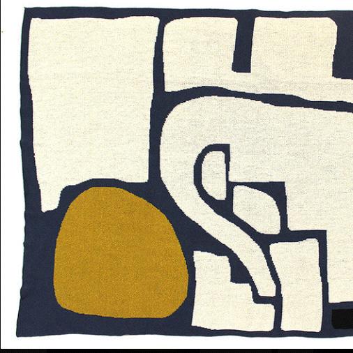 Knit throw blanket