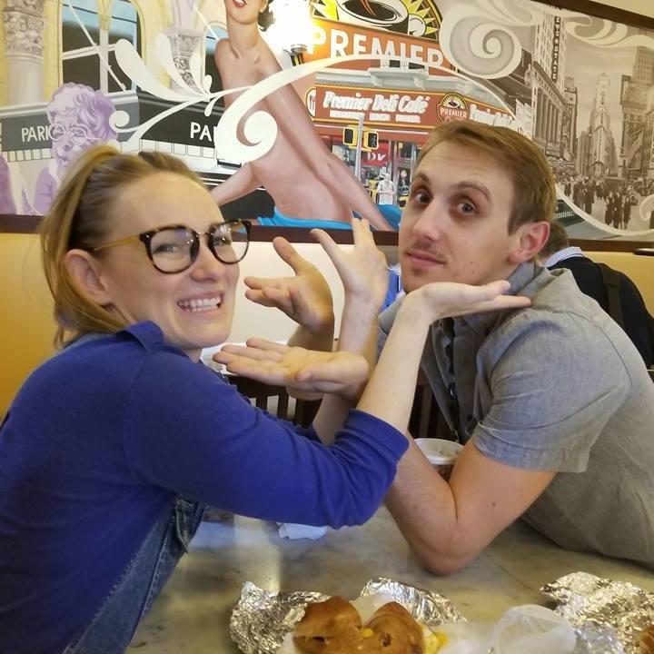 At a diner in NYC eating a couple of BECs, of course.