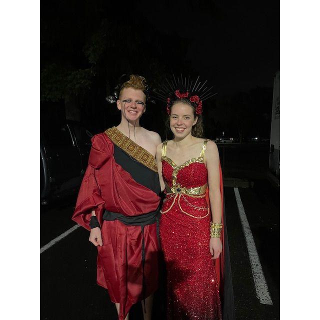 Halloween: We dressed up as married pagan gods together. It was very hot. And literally very cold.