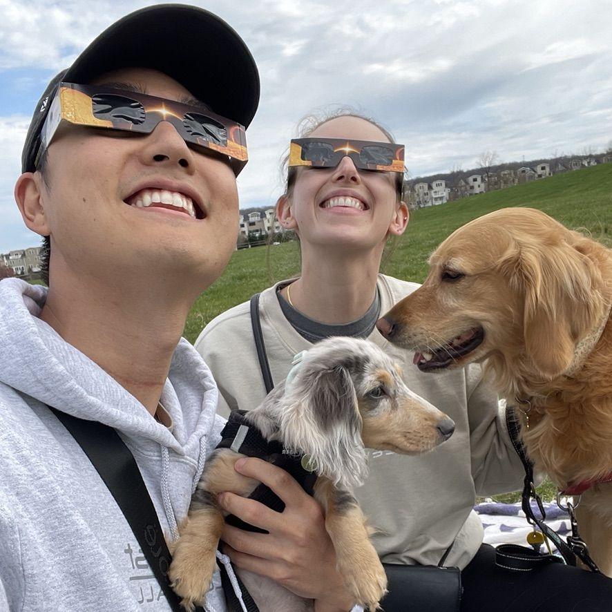 Watched the eclipse together.