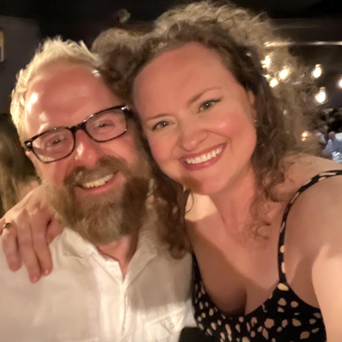 Celebrating our anniversary in the city.