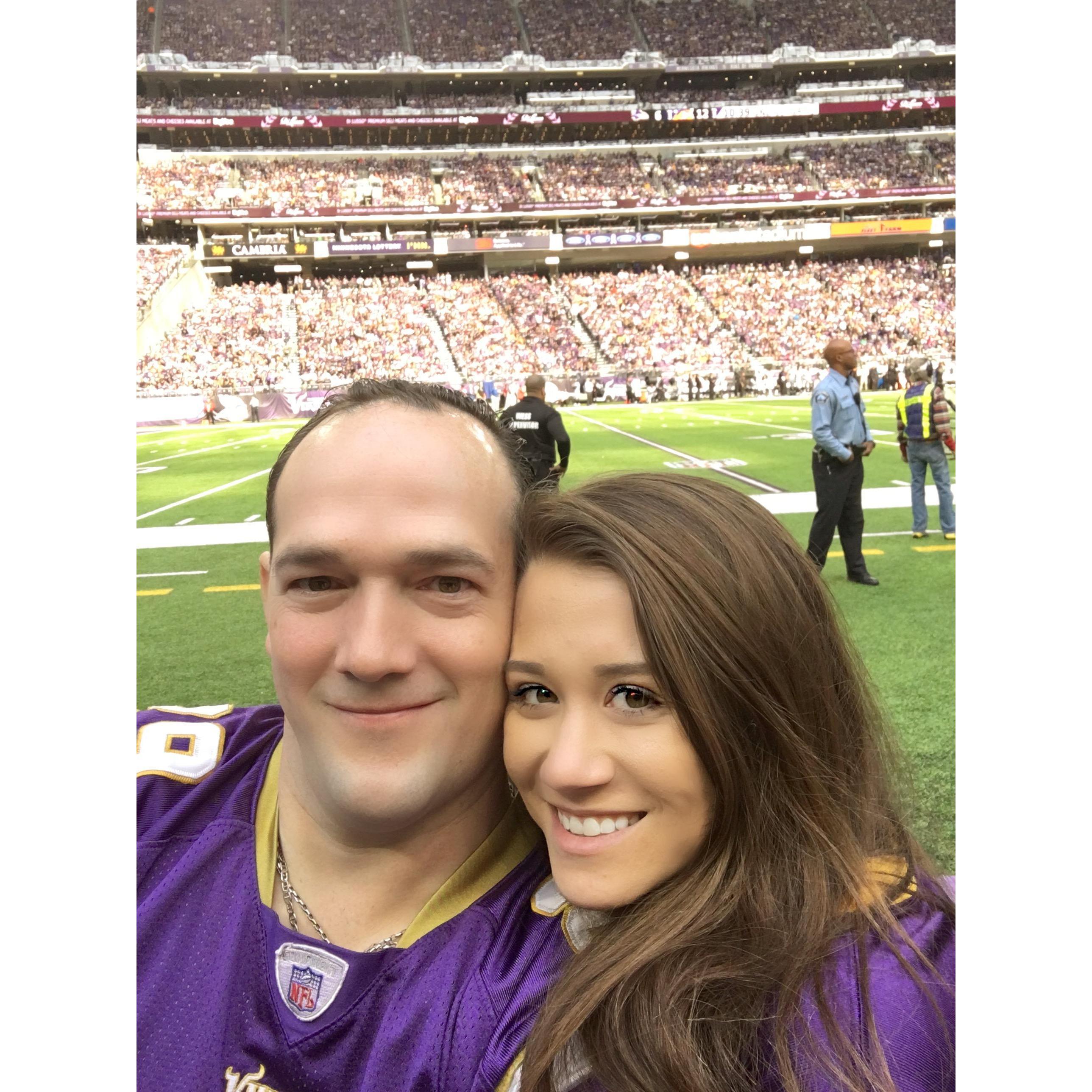 Ours & my first ever Vikings game!